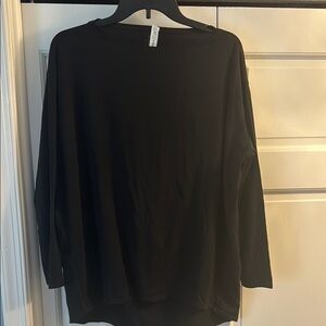 Lululemon Athletica Black Relaxed Long Sleeve Blouse